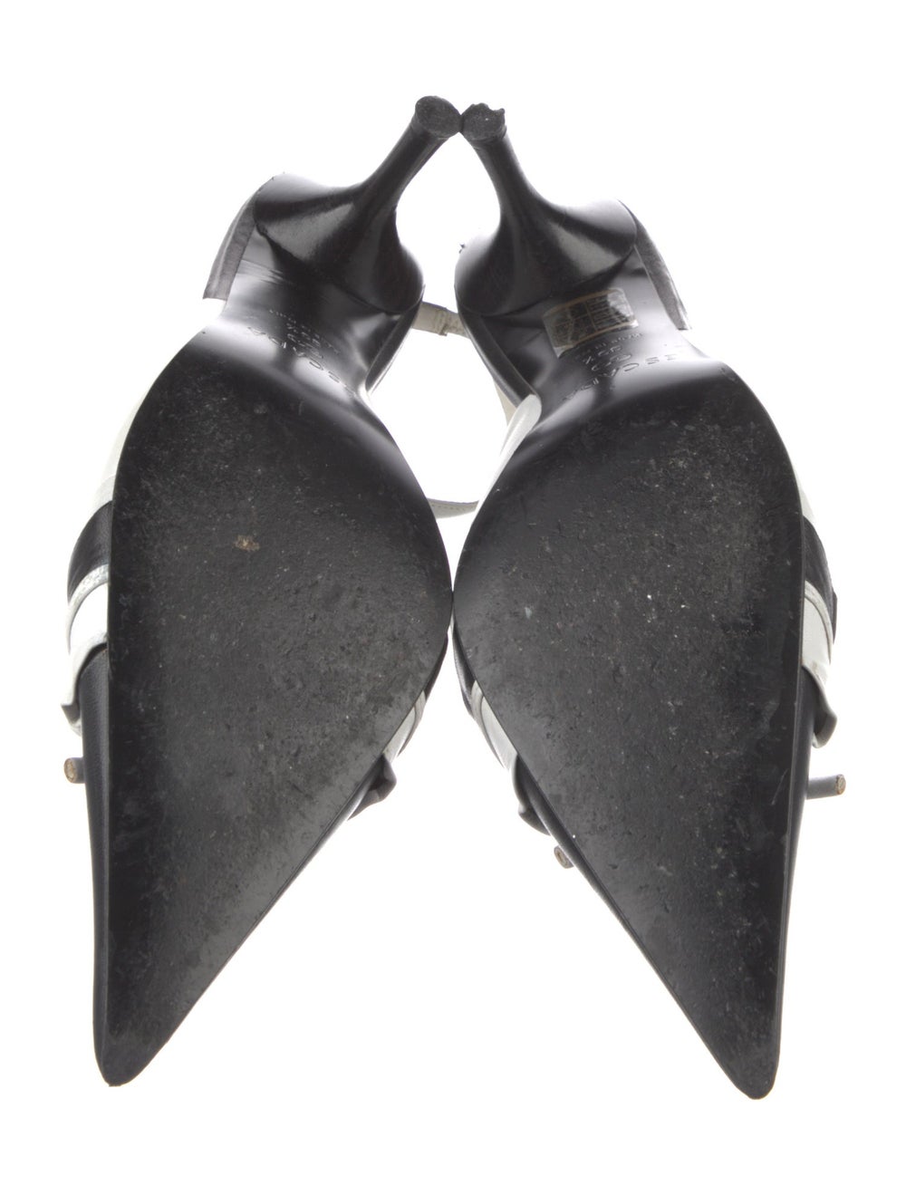 Escada Leather Colorblock Pattern Slingback Pumps - image 5