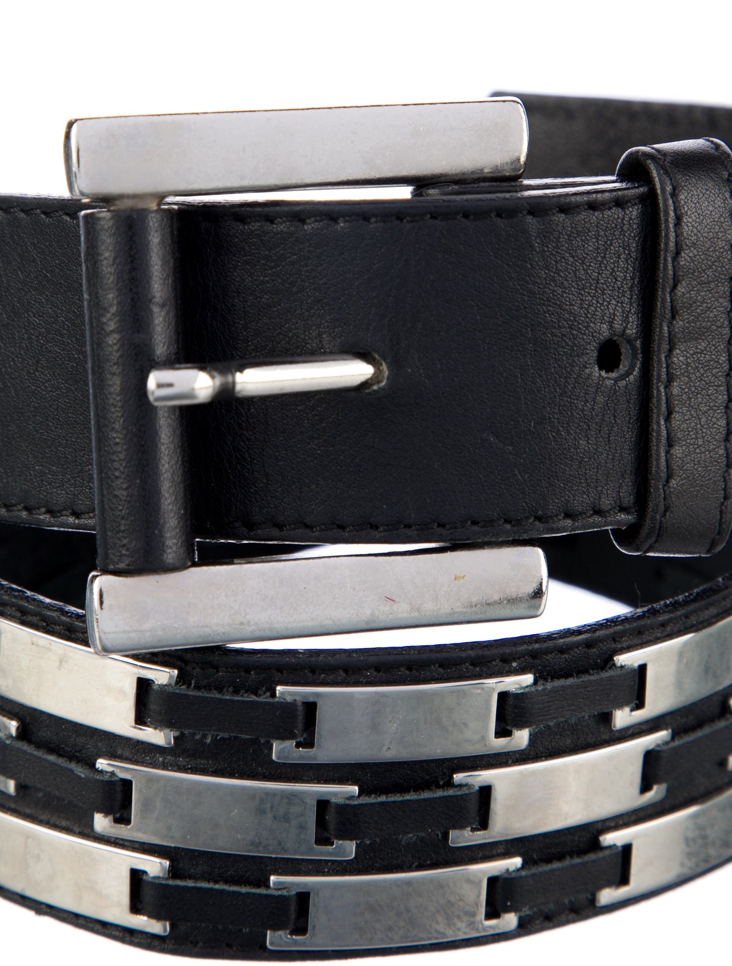Escada Leather Studded Accents Belt Kit