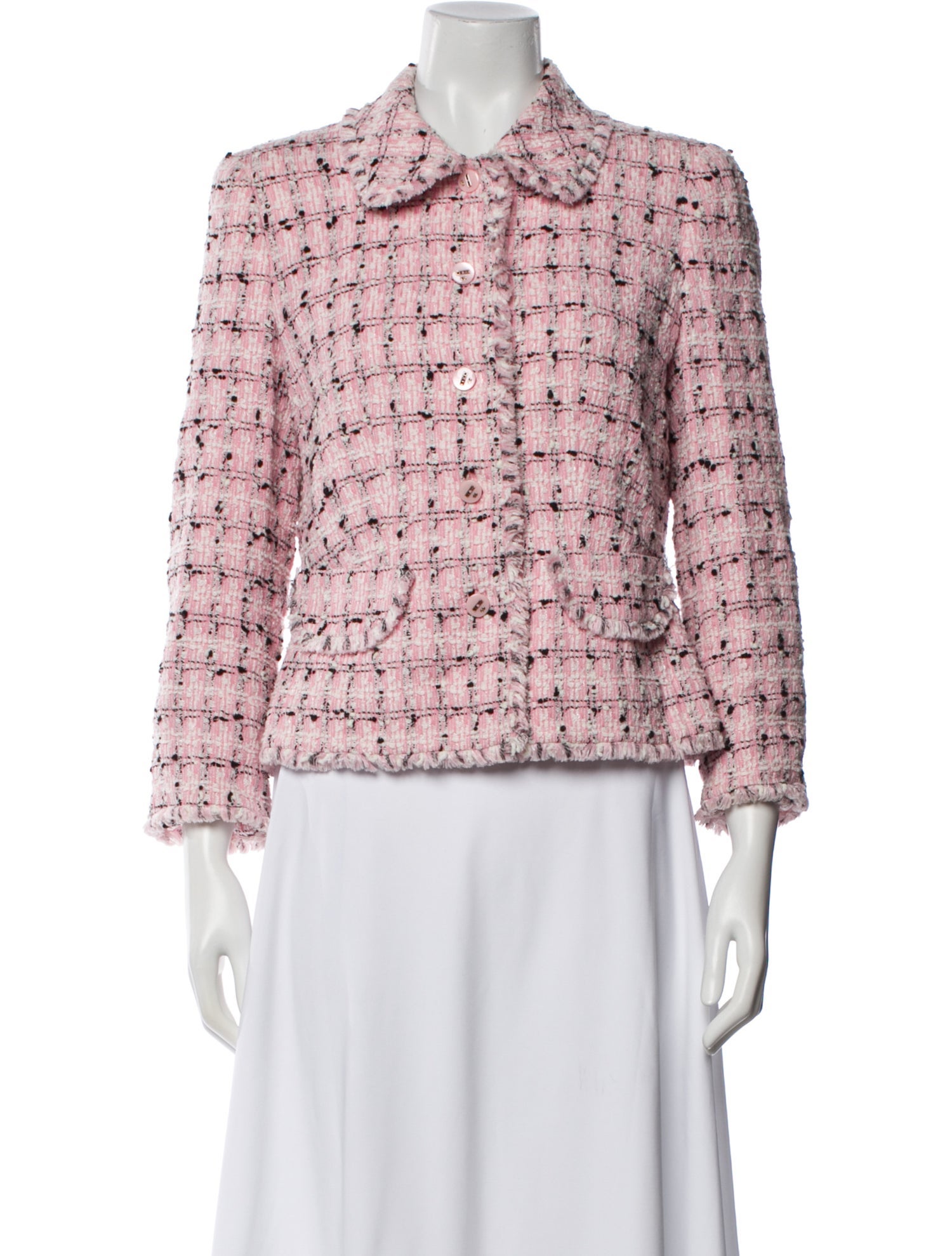 Escada Plaid Print Blazer