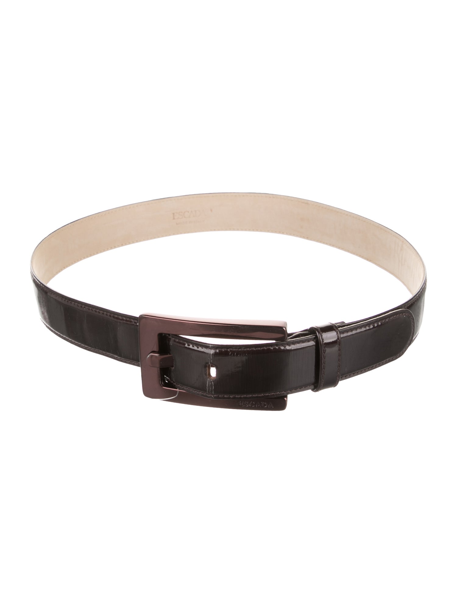 Escada Skinny Patent Leather Waist Belt