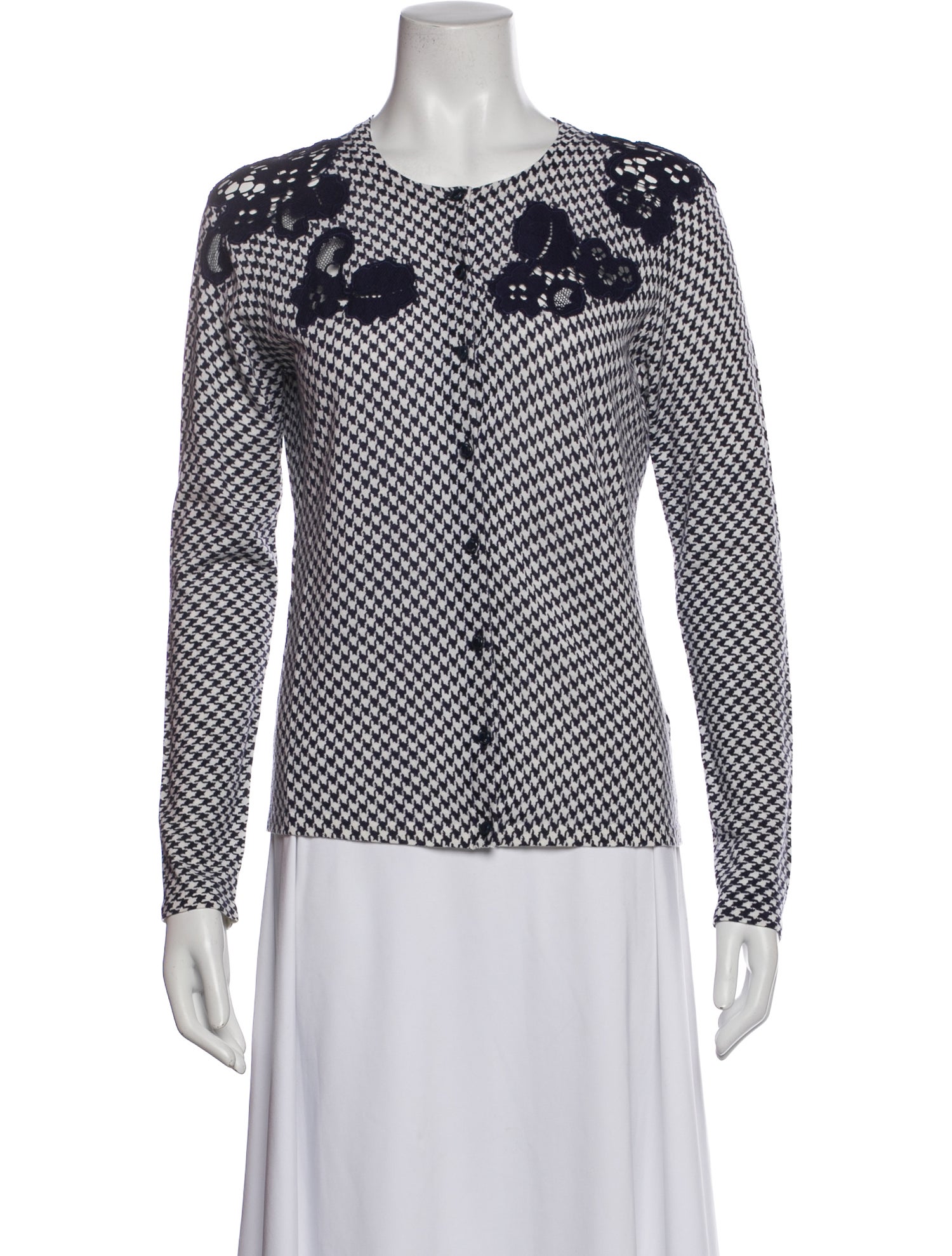 Escada Printed Scoop Neck Sweater