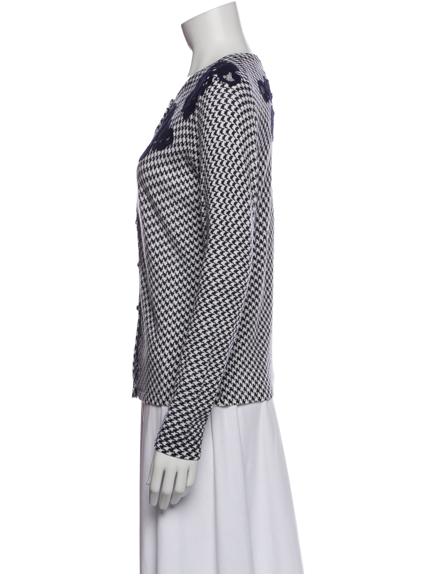 Escada Printed Scoop Neck Sweater