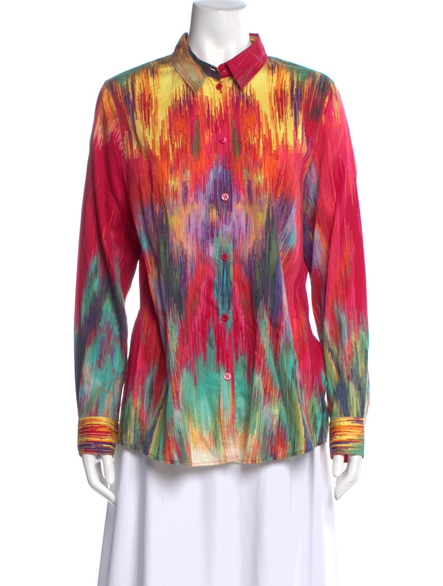 Escada Patterned Long Sleeve Blouse