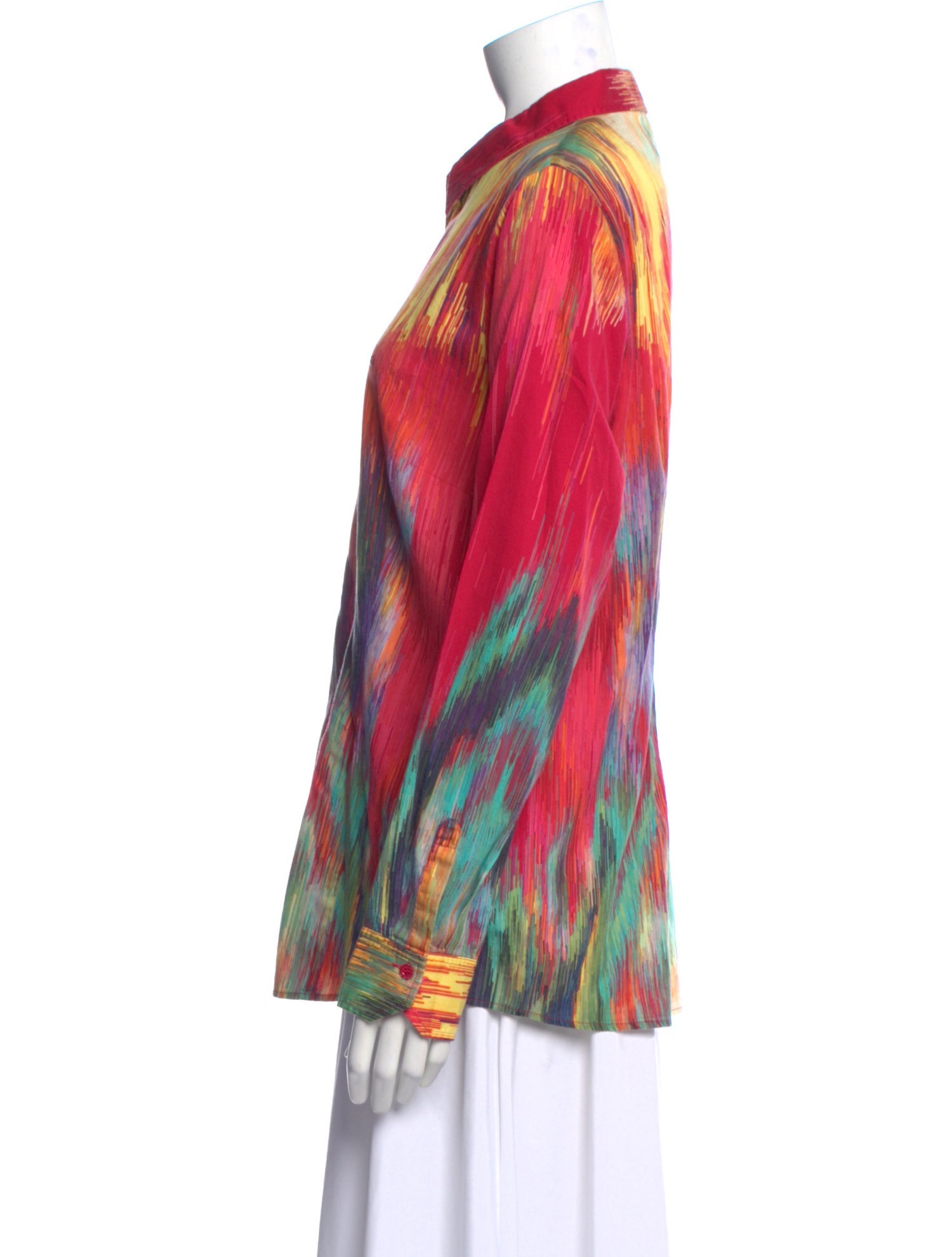 Escada Patterned Long Sleeve Blouse