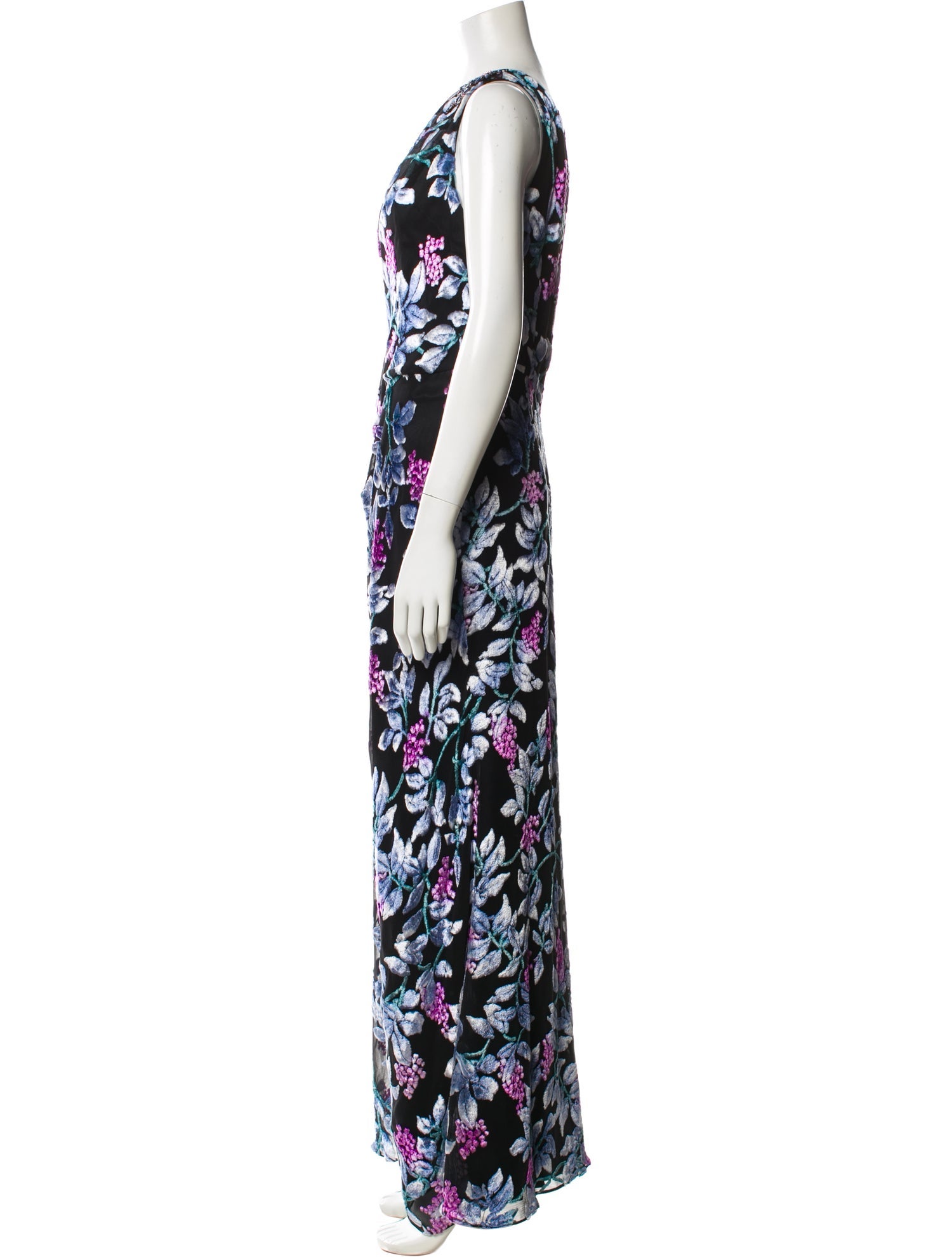 Escada Floral Print Long Dress
