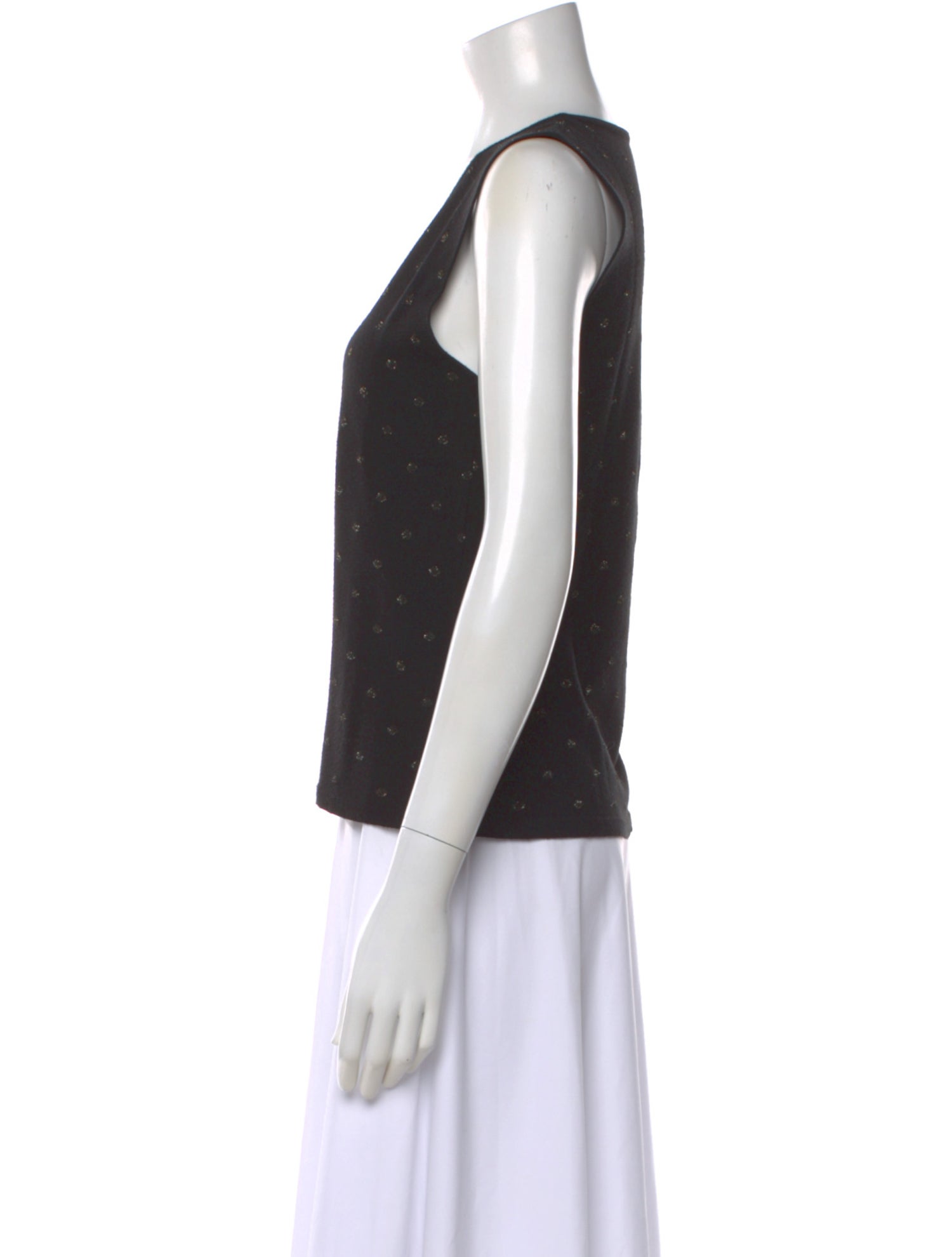 Escada Patterned Crew Neck Top