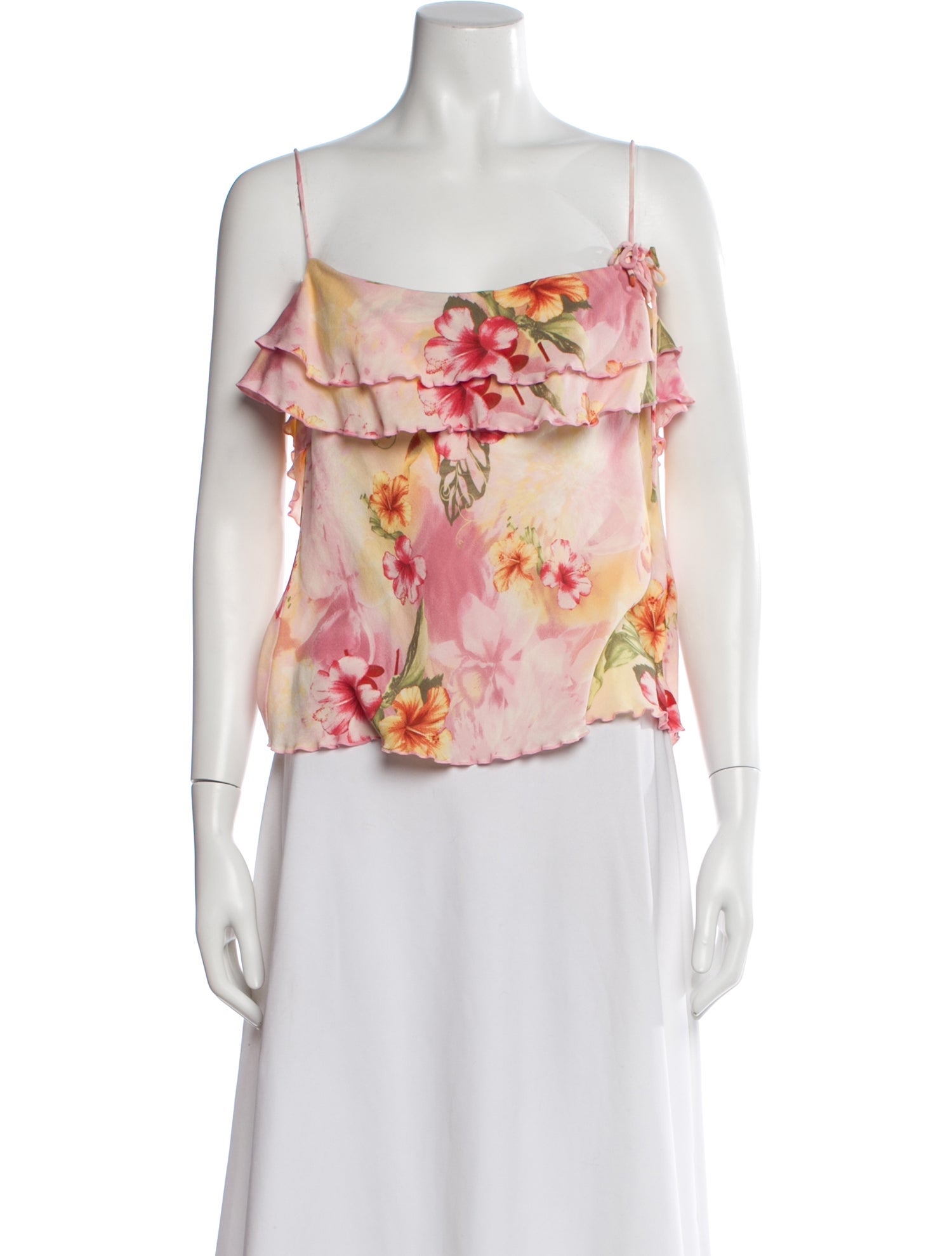 Escada Silk Floral Print Top