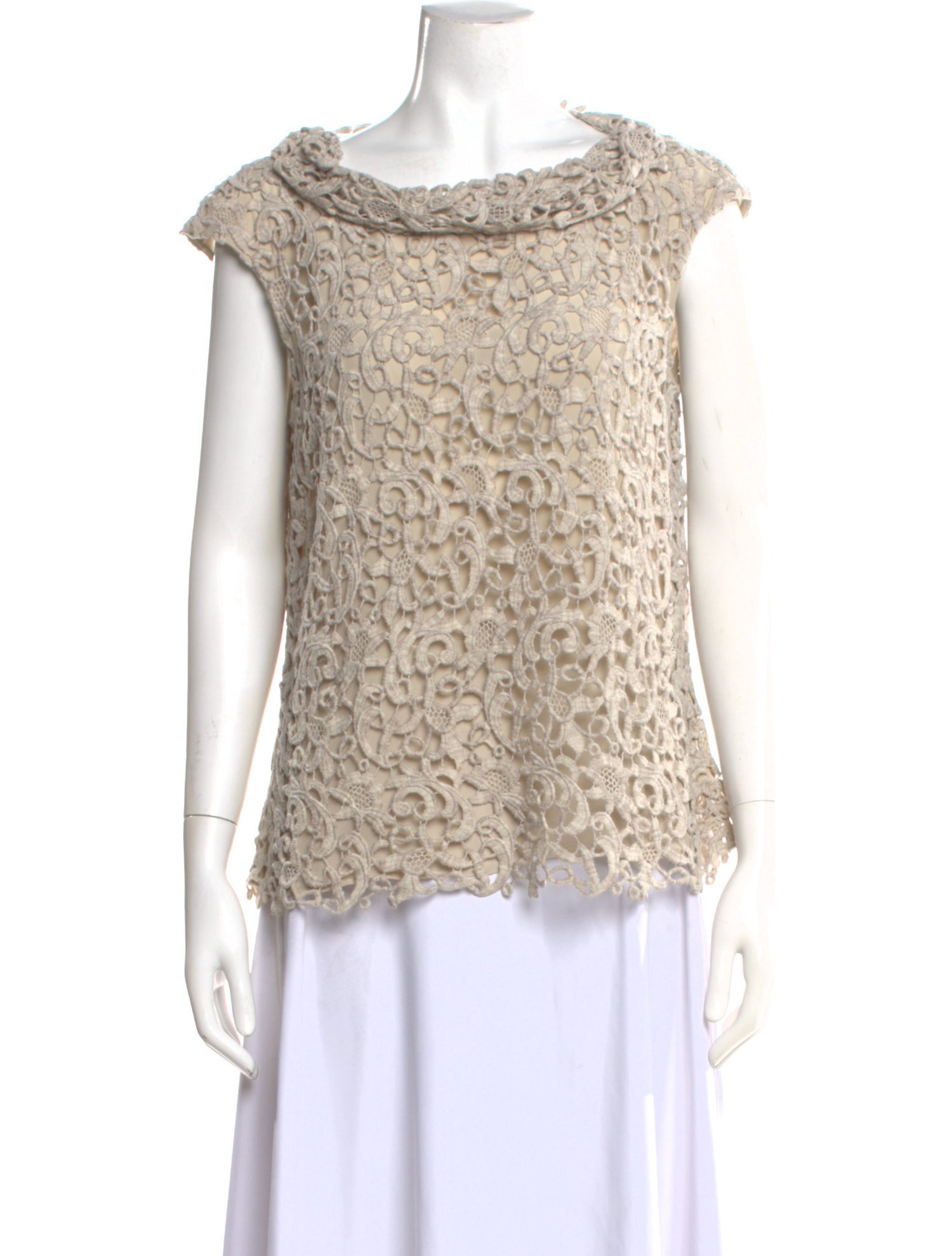 Escada Wool Lace Pattern Top