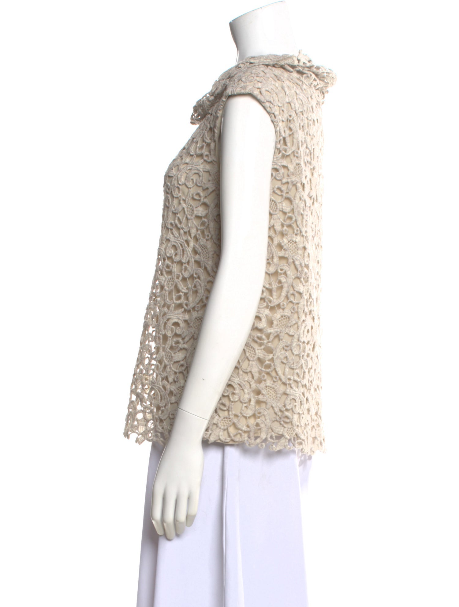 Escada Wool Lace Pattern Top