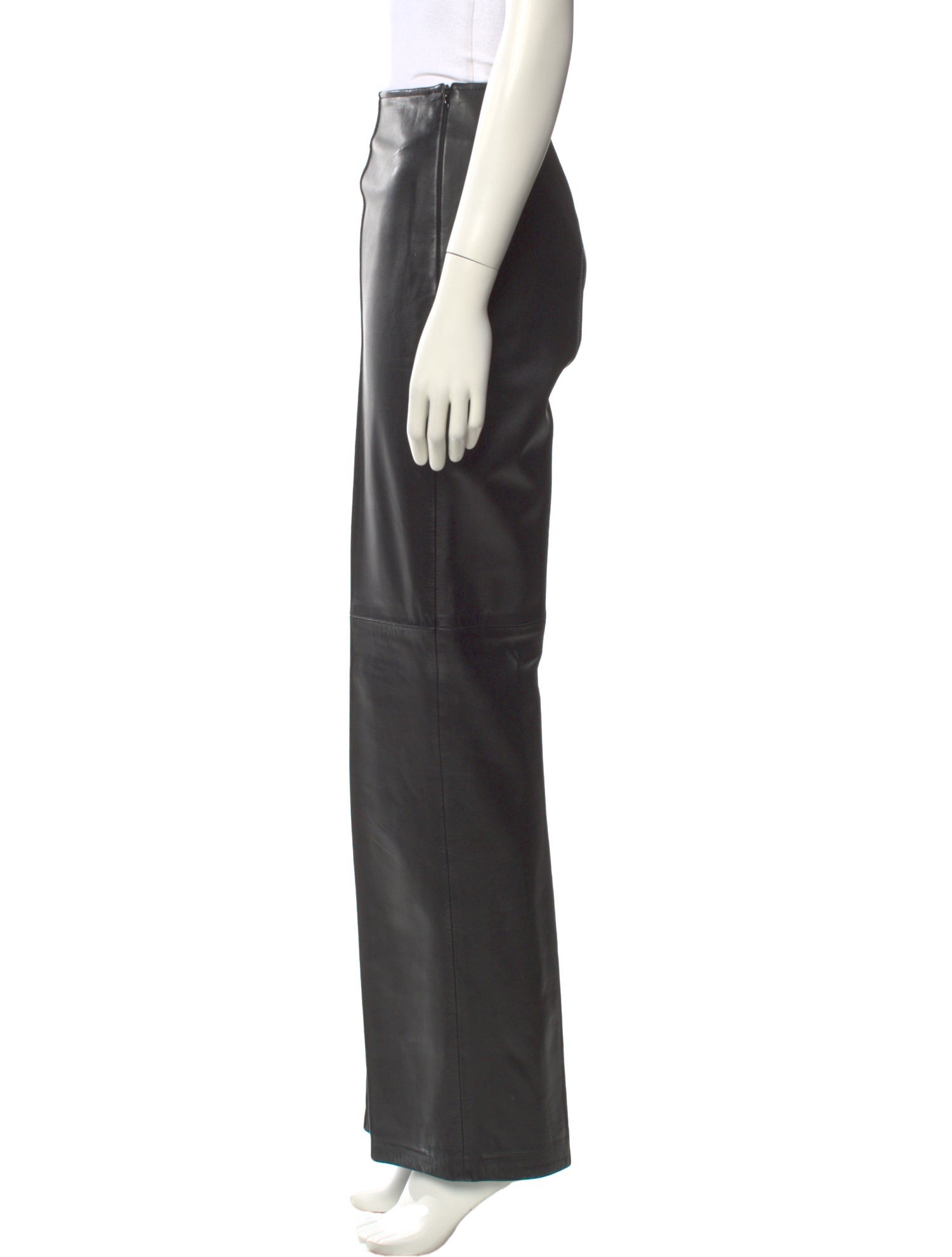 Escada Lamb Leather Wide Leg Pants