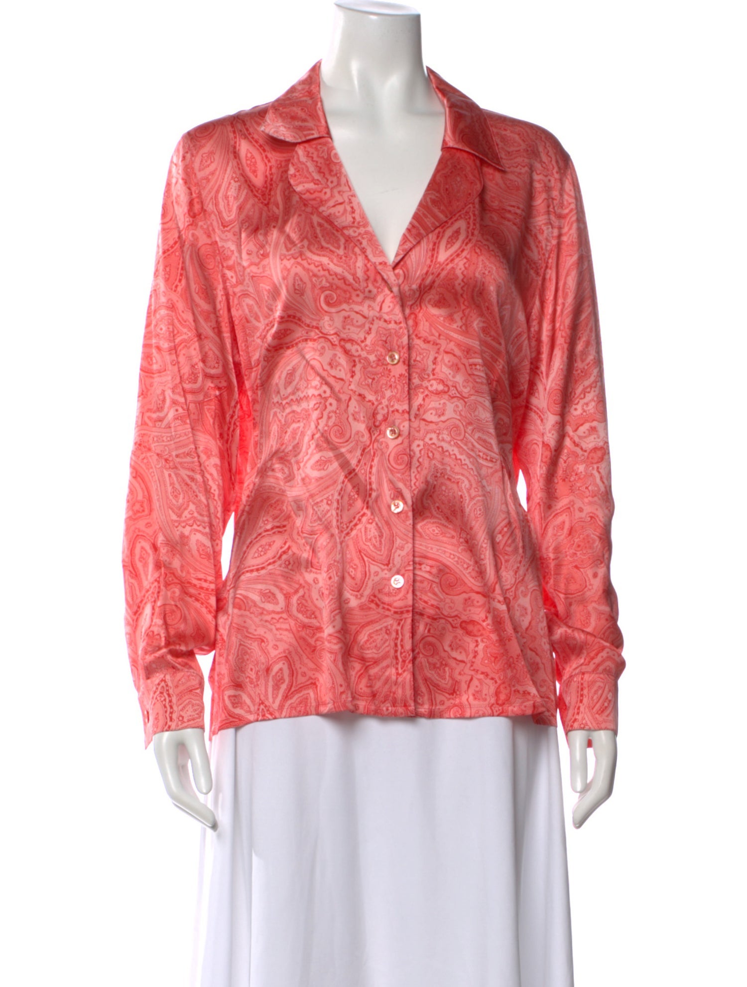 Escada Silk Paisley Print Blouse