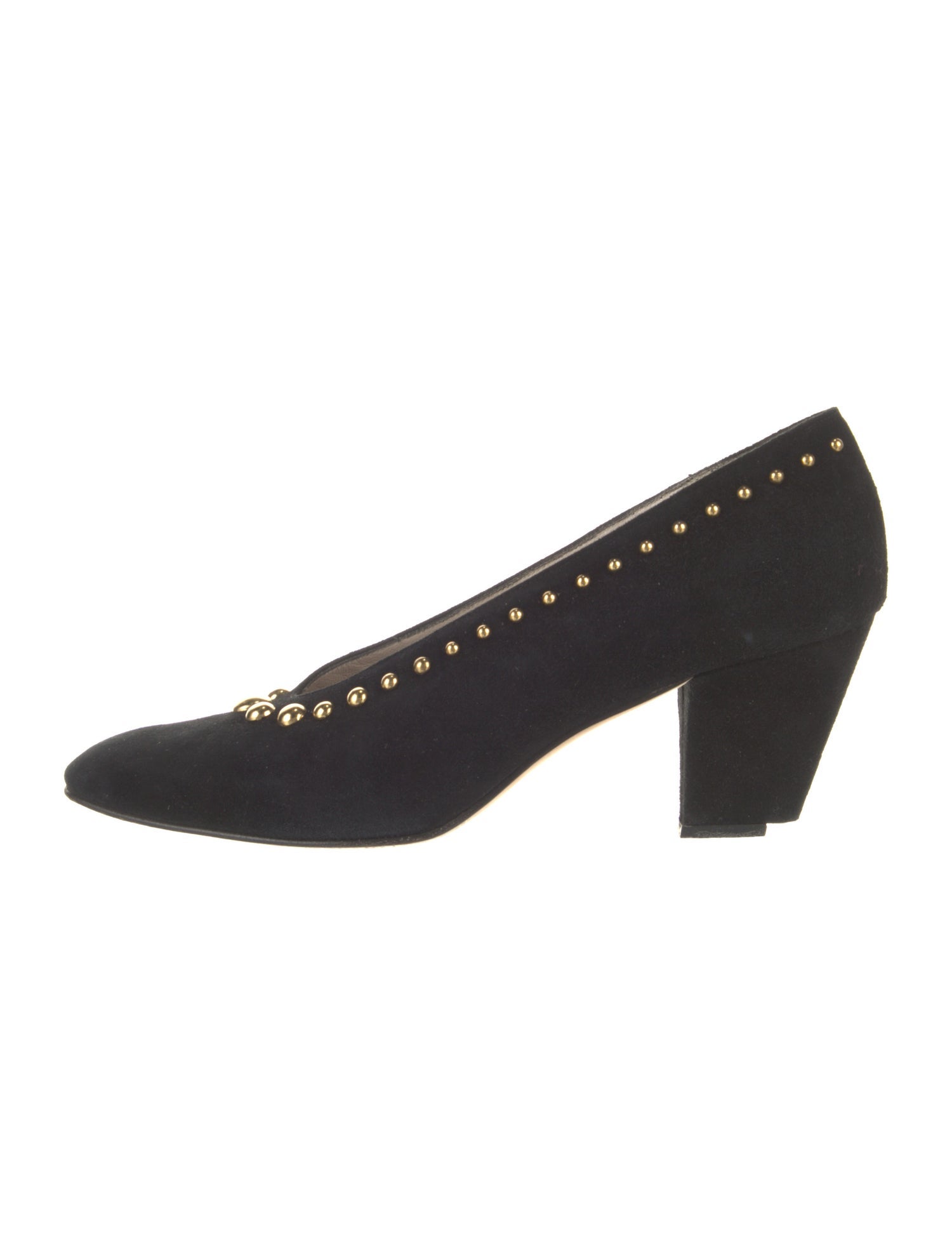 Escada Suede Studded Accents Pumps