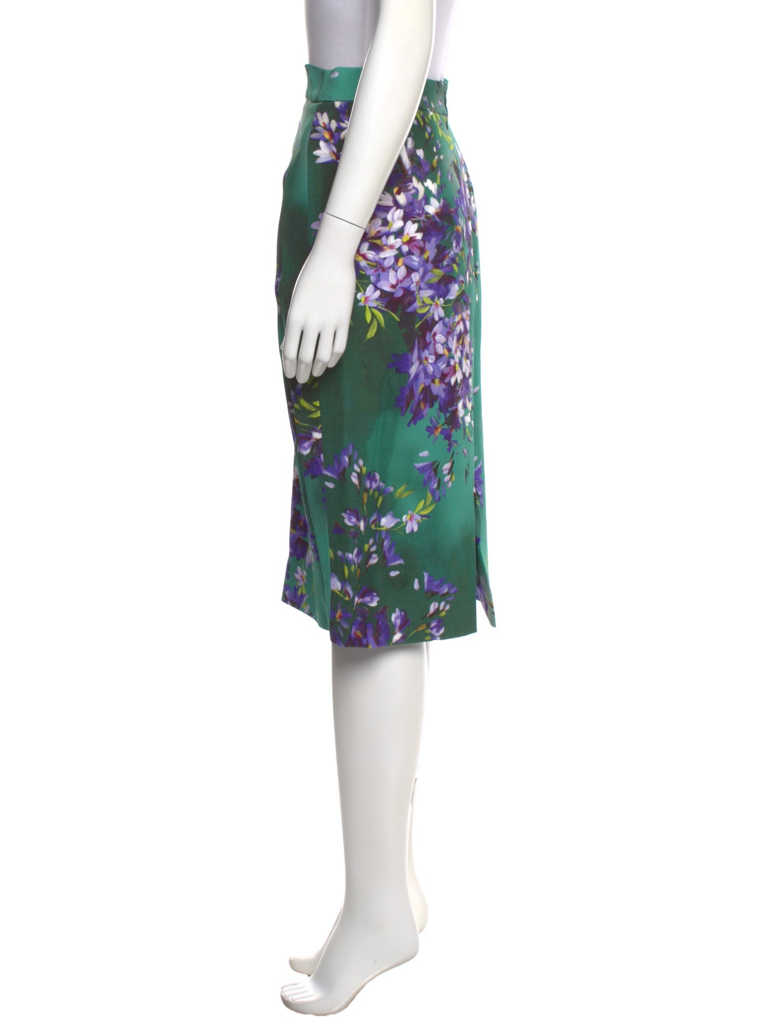 Escada Floral Print Knee-Length Skirt