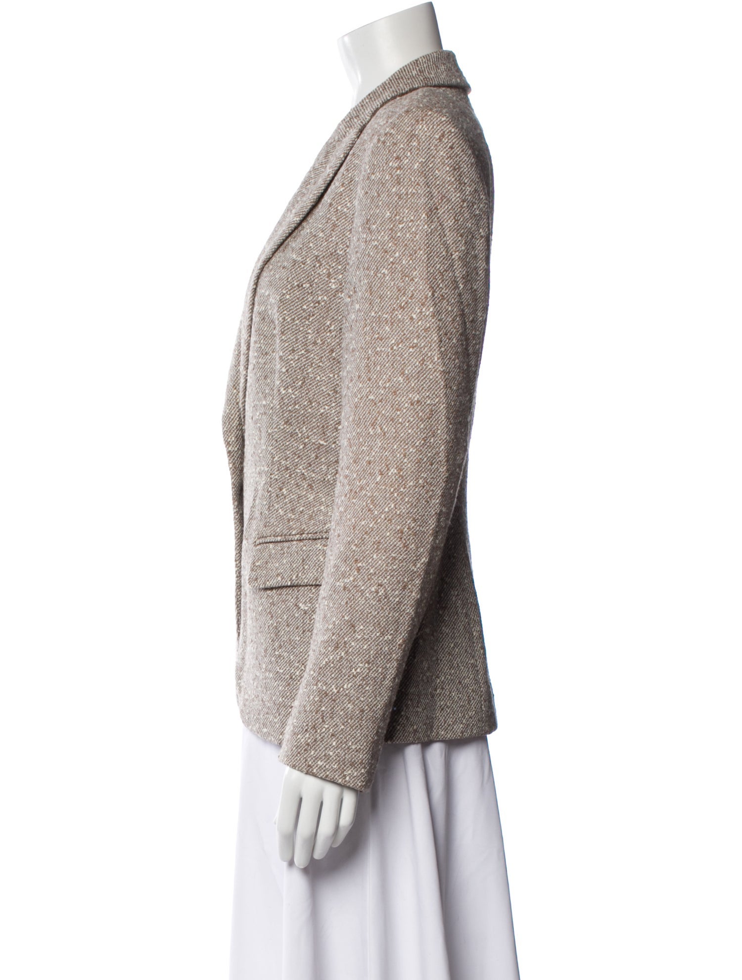 Escada Virgin Wool Plaid Print Blazer