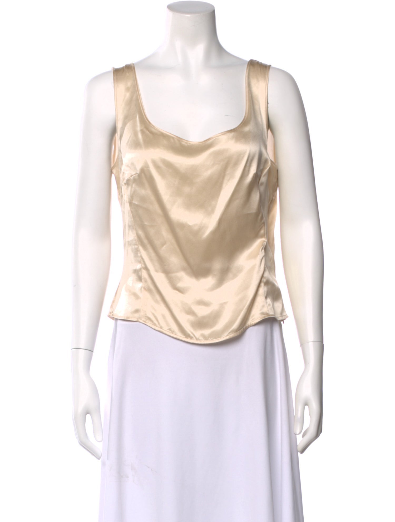 Escada Silk Square Neckline Top