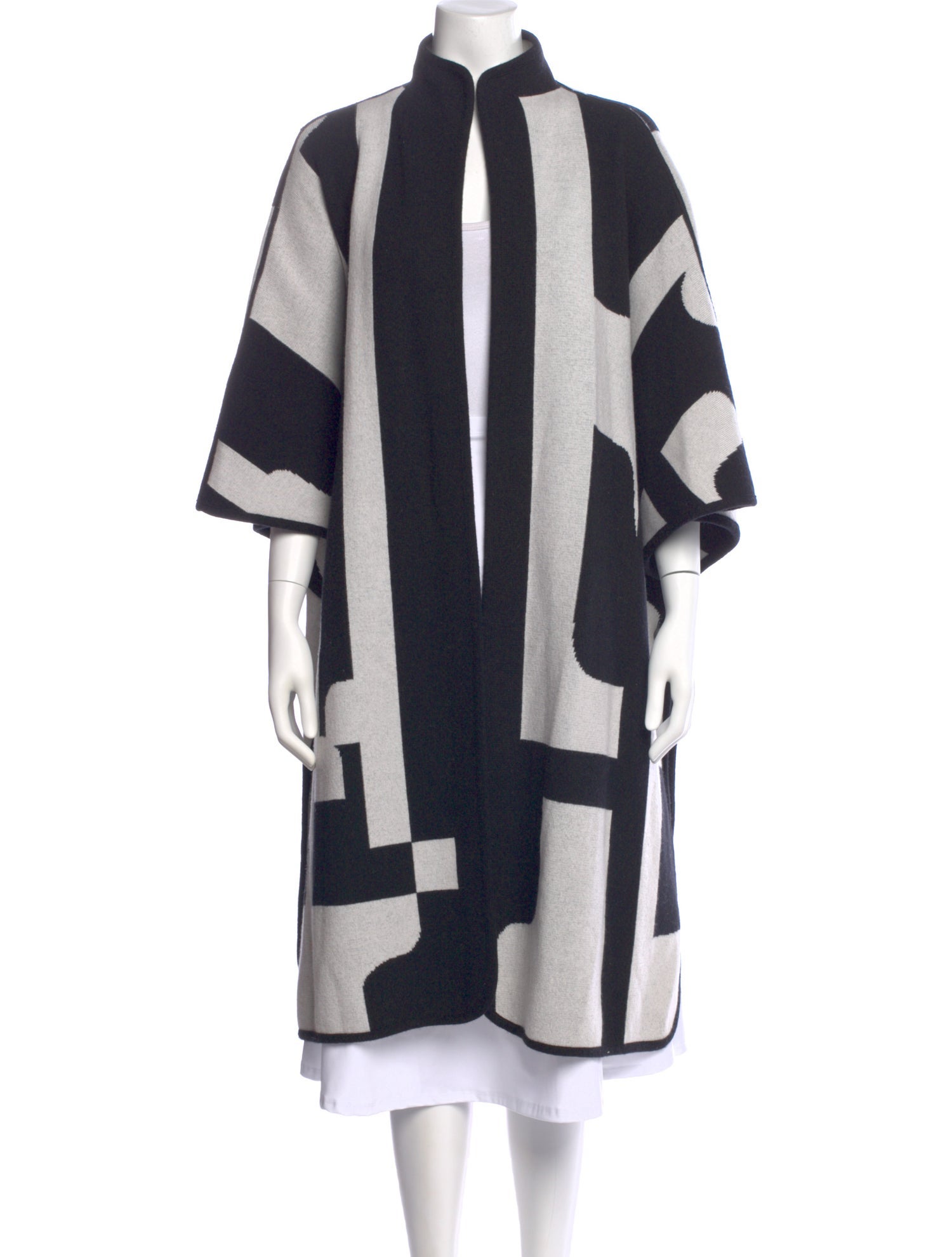 Escada Striped Mock Neck Sweater