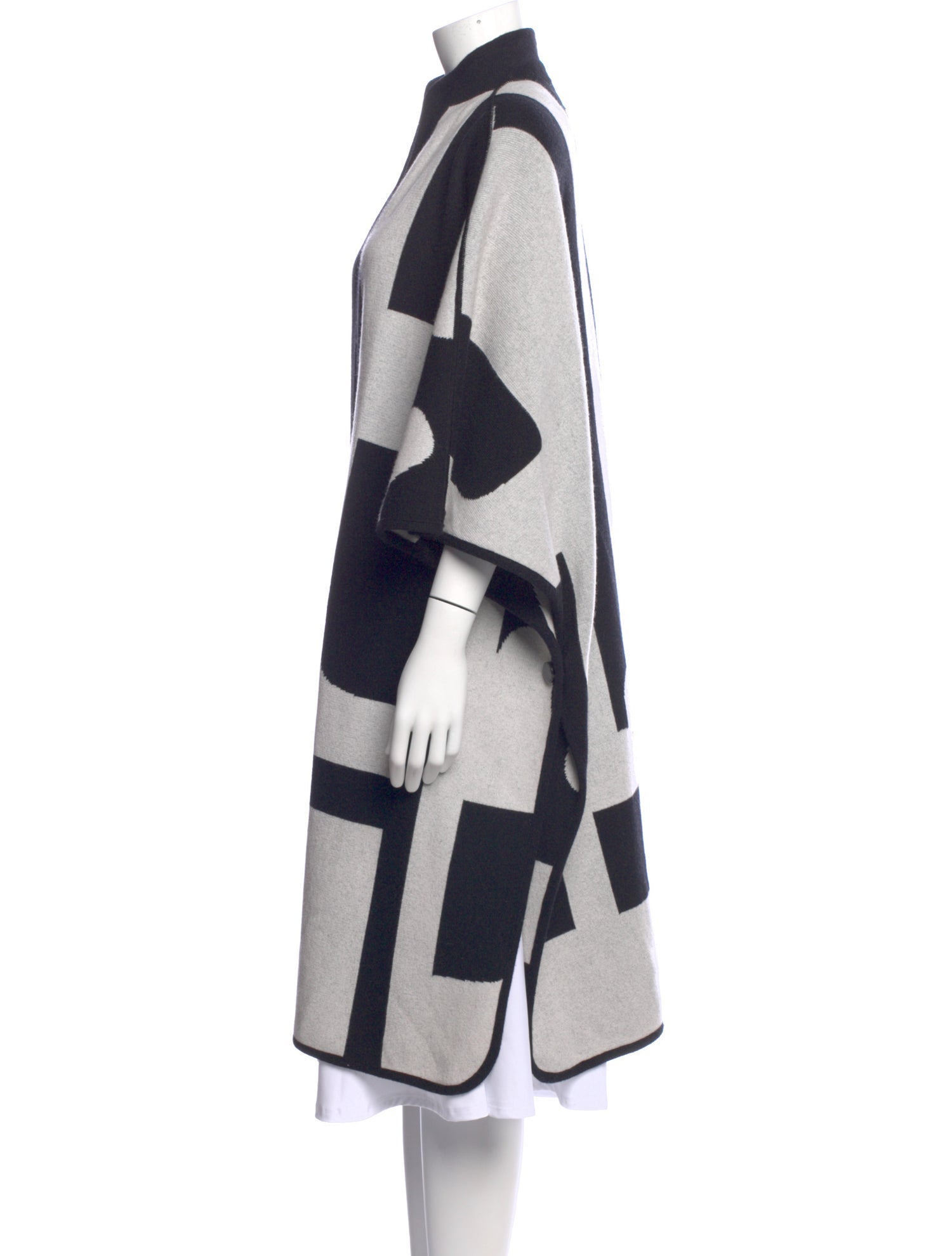 Escada Striped Mock Neck Sweater