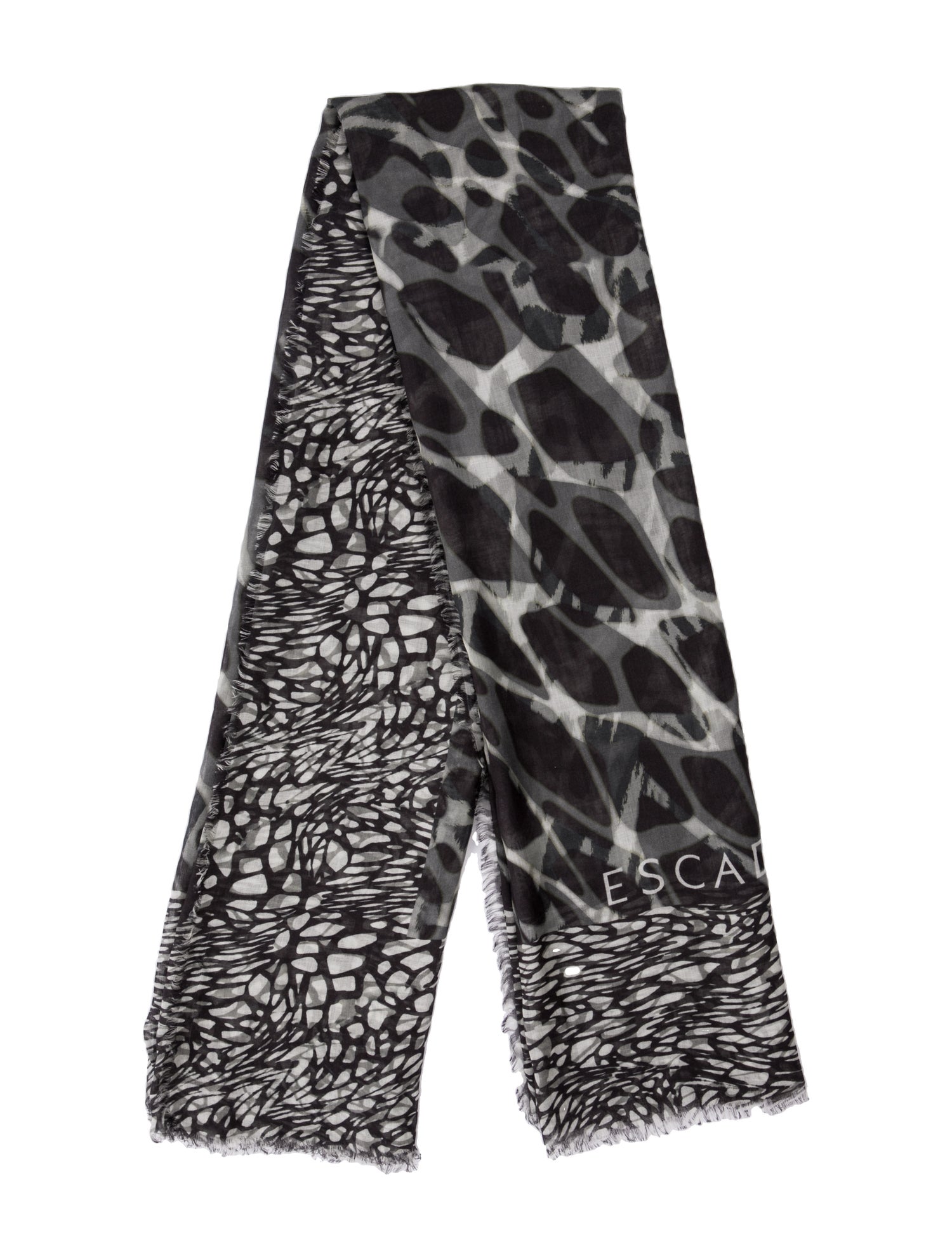 Escada Silk Animal Print Scarf