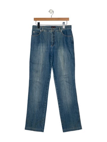 Pre-owned Escada Mid-rise Straight Leg Jeans In Multi