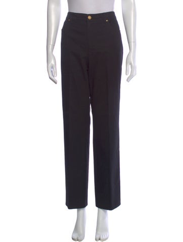 Pre-owned Escada Straight Leg Pants In Blue