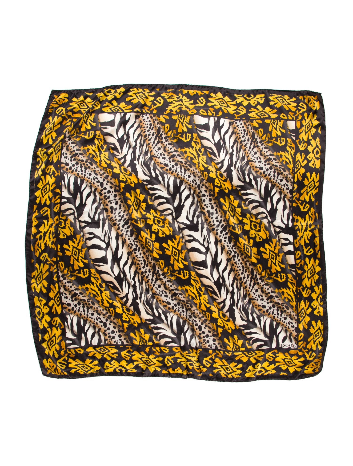 Escada Miami Leopard Silk Scarf