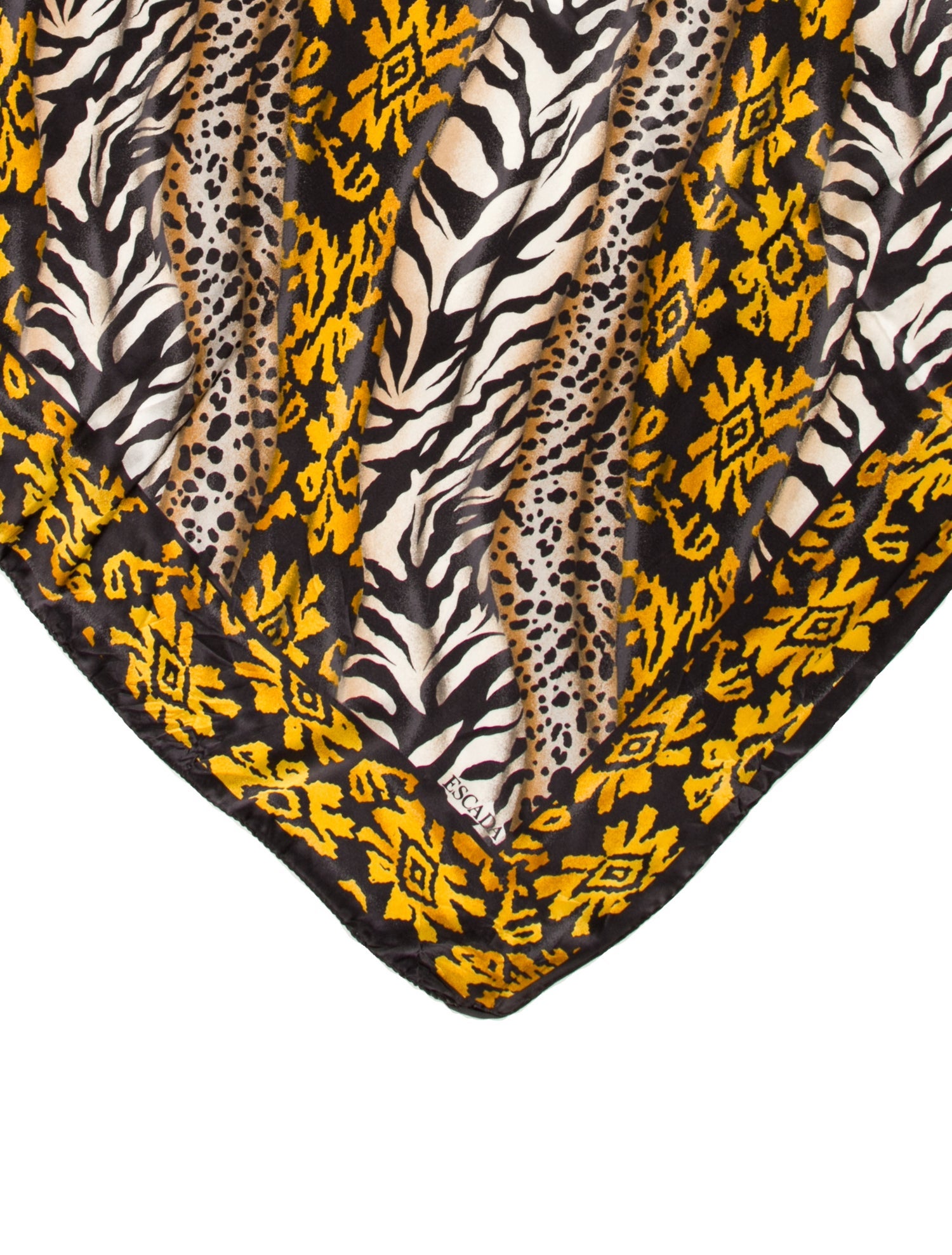 Escada Miami Leopard Silk Scarf
