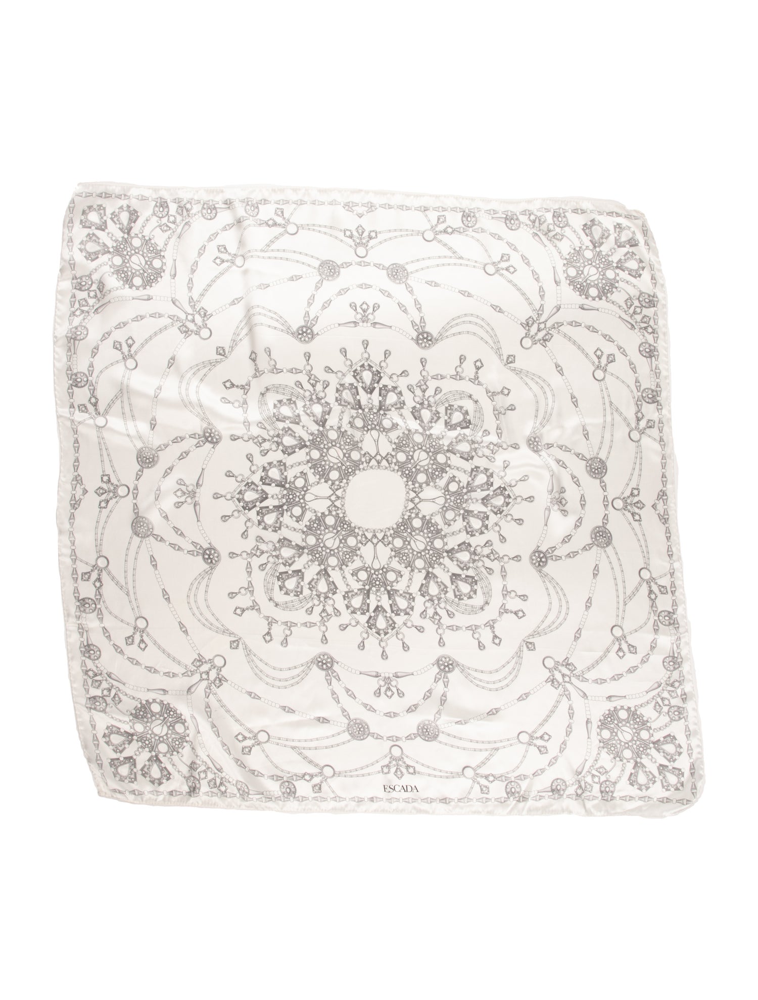 Escada Silk Floral Print Scarf