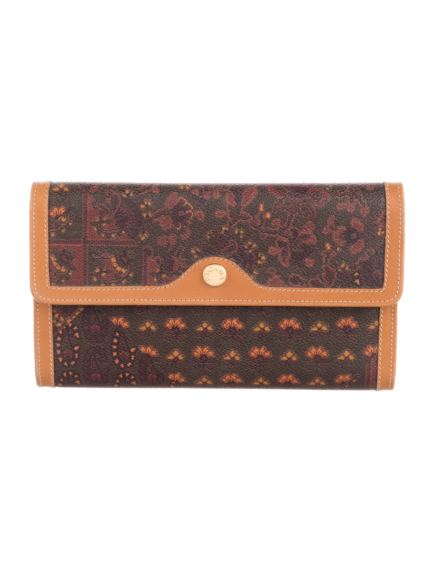 Escada Leather Printed Continental Wallet