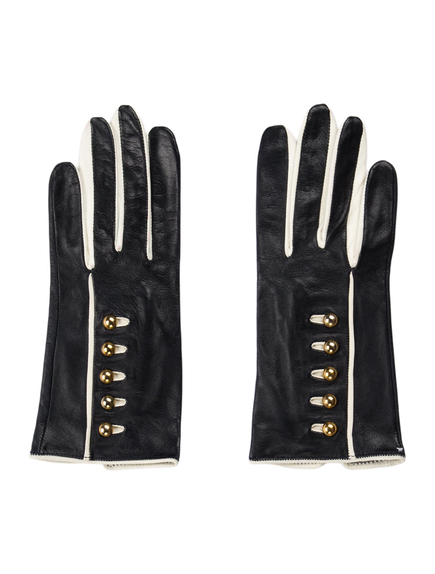 Escada Leather Winter Gloves
