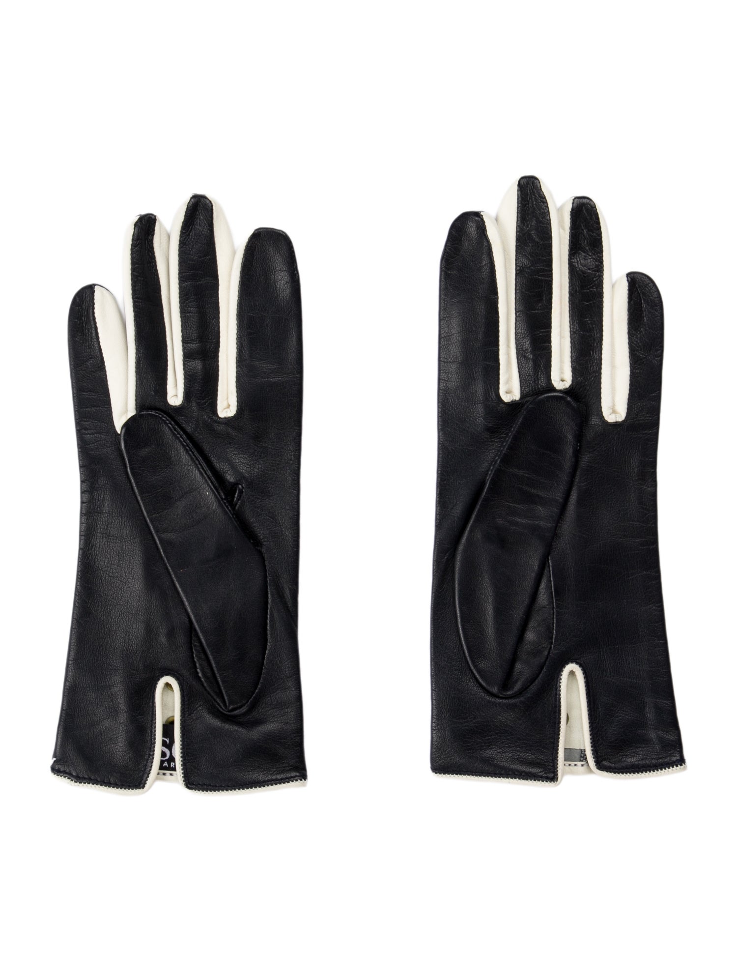 Escada Leather Winter Gloves
