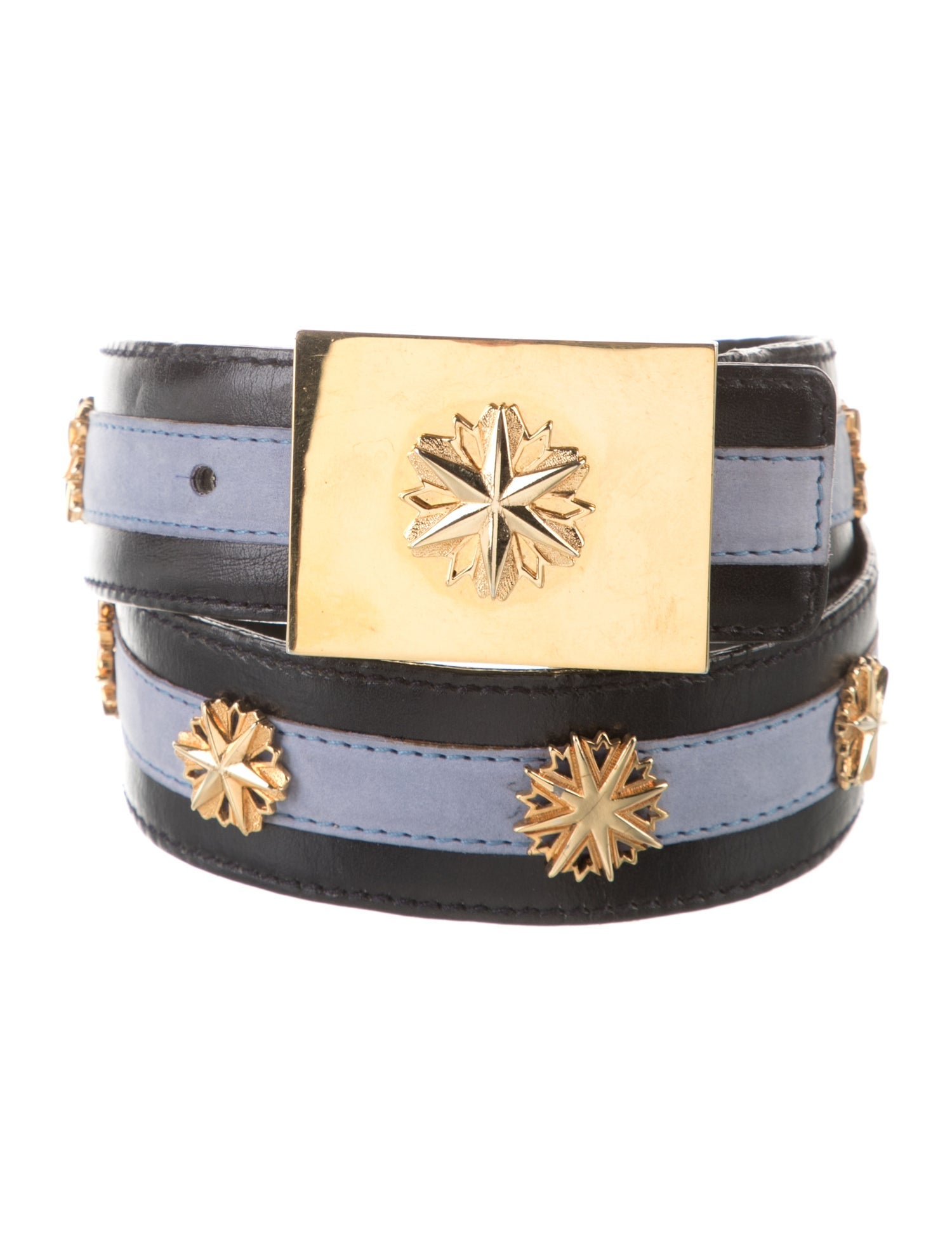 Escada Leather Studded Accents Waist Belt
