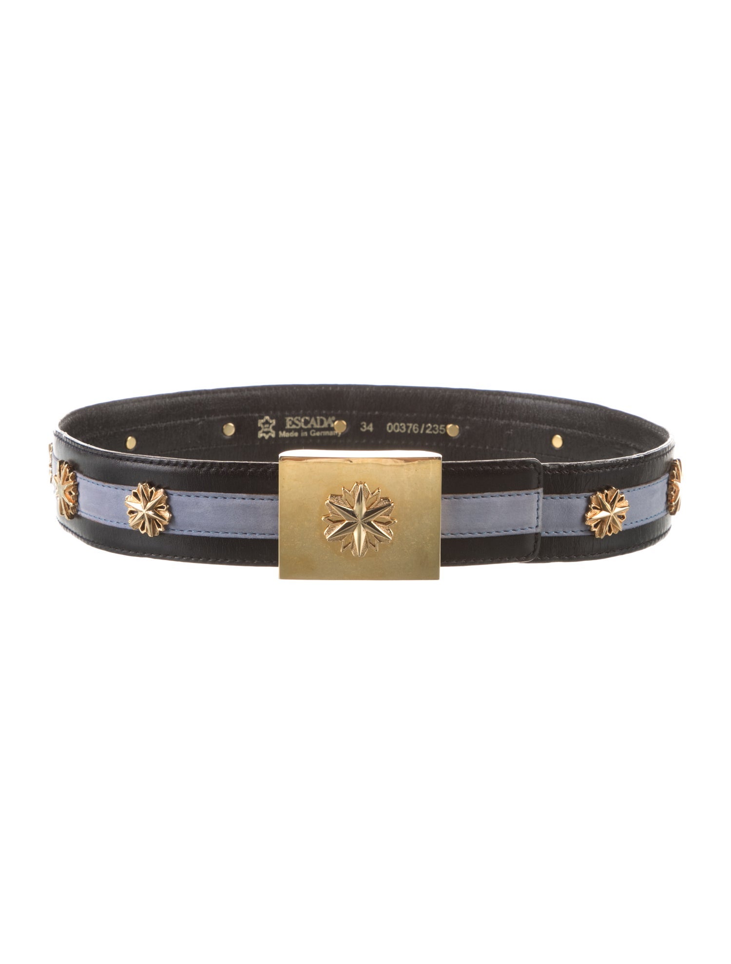 Escada Leather Studded Accents Waist Belt