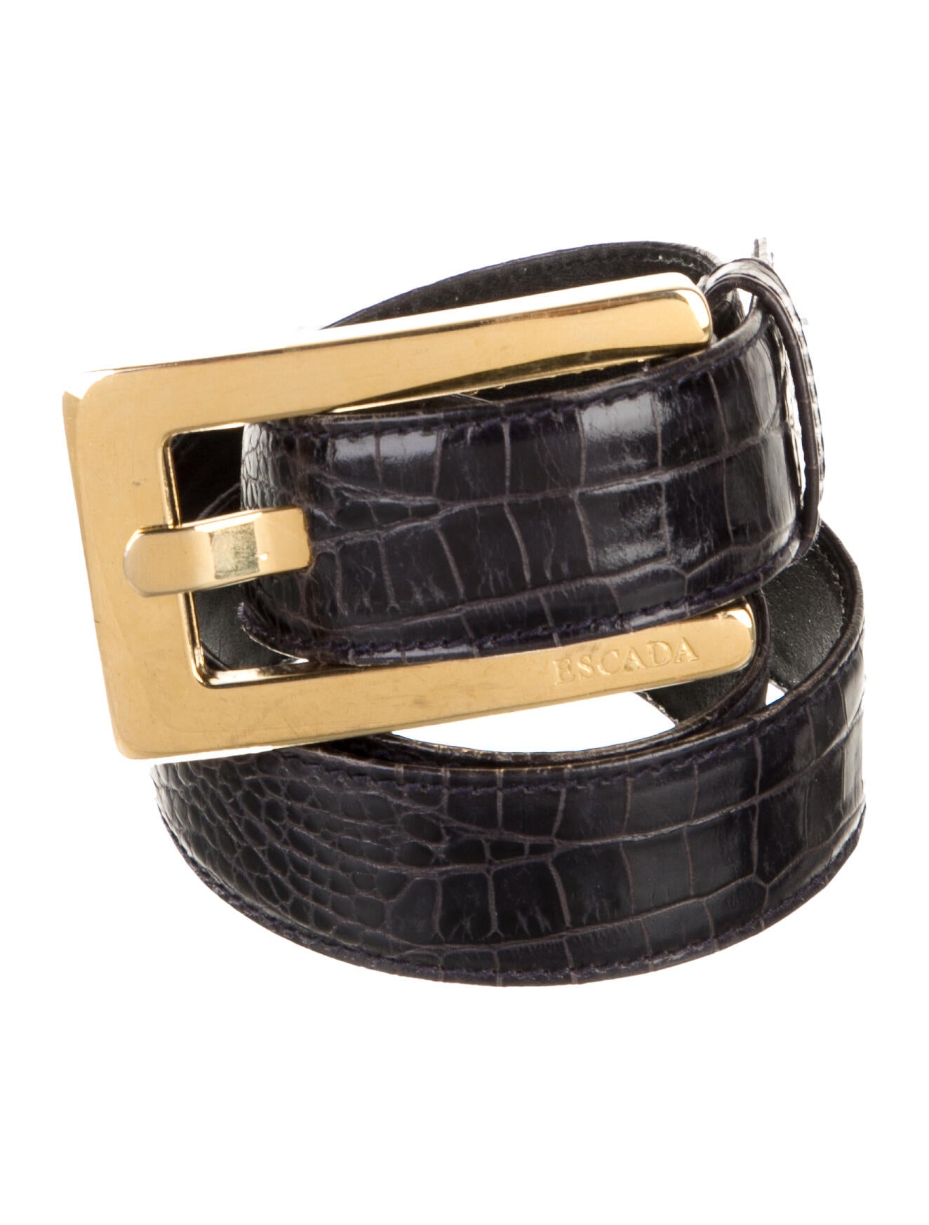 Escada Embossed Leather Waist Belt