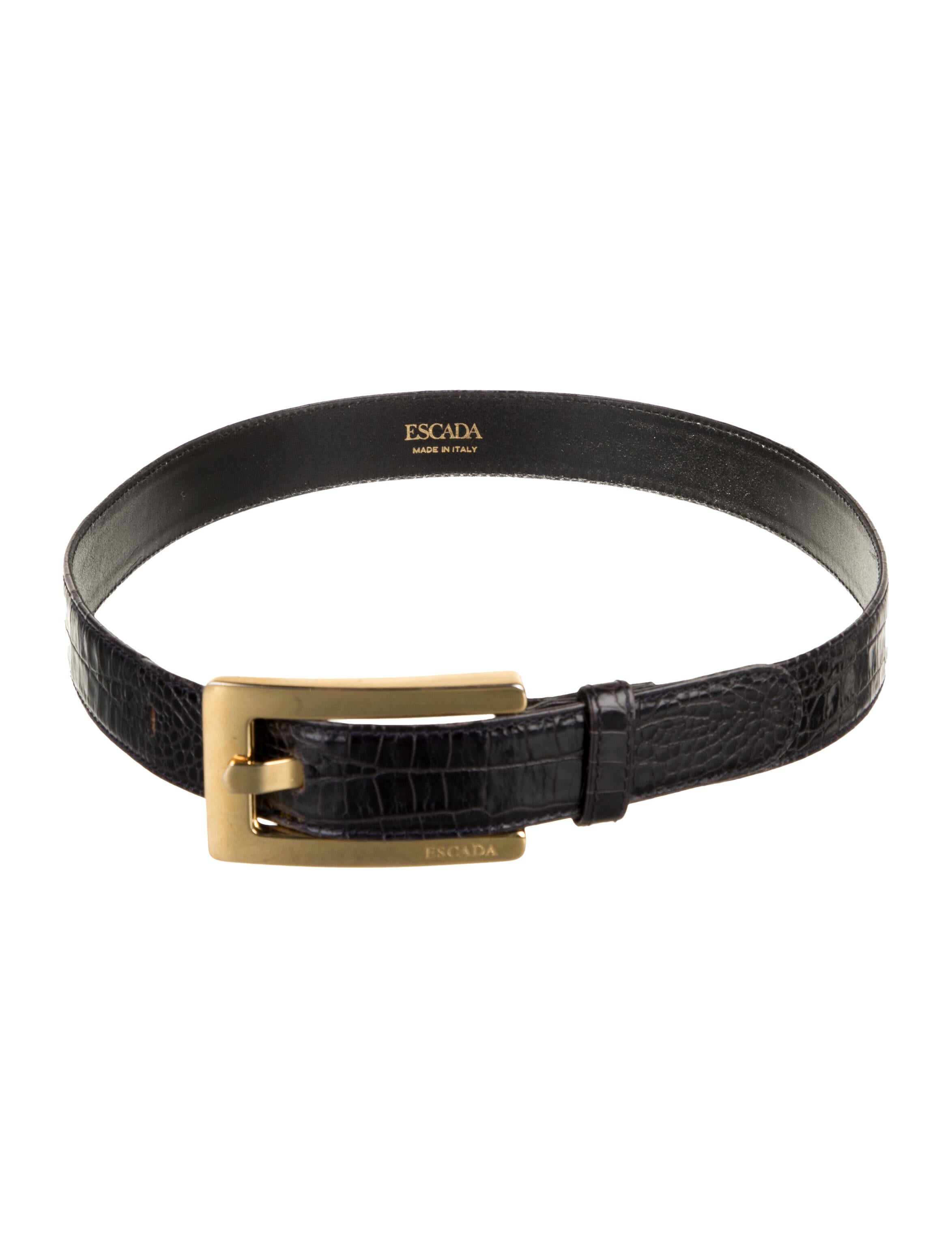 Escada Embossed Leather Waist Belt