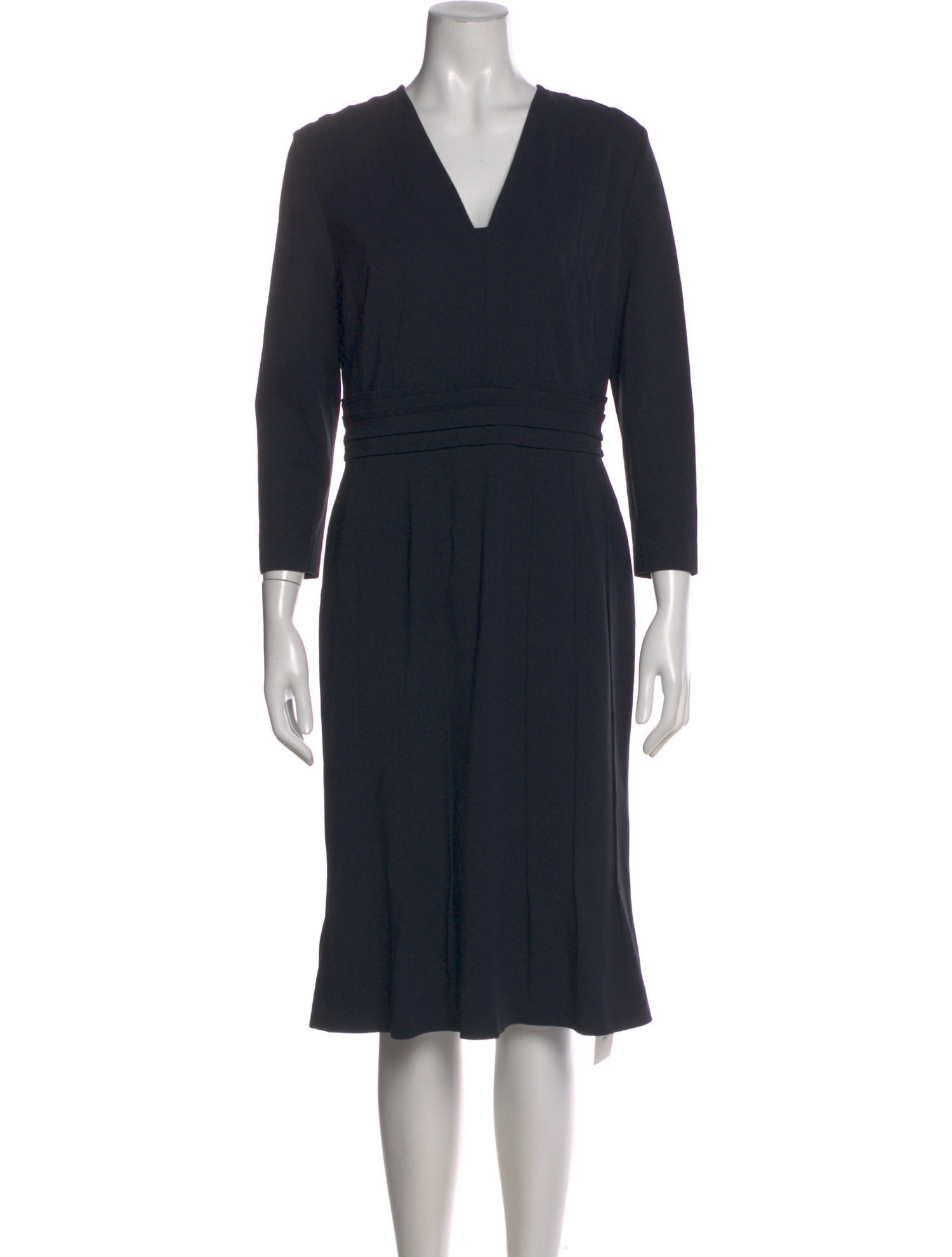 escada a line dress Escada V-Neck Knee-Length Dress - Black Dresses, Clothing - ESC181794