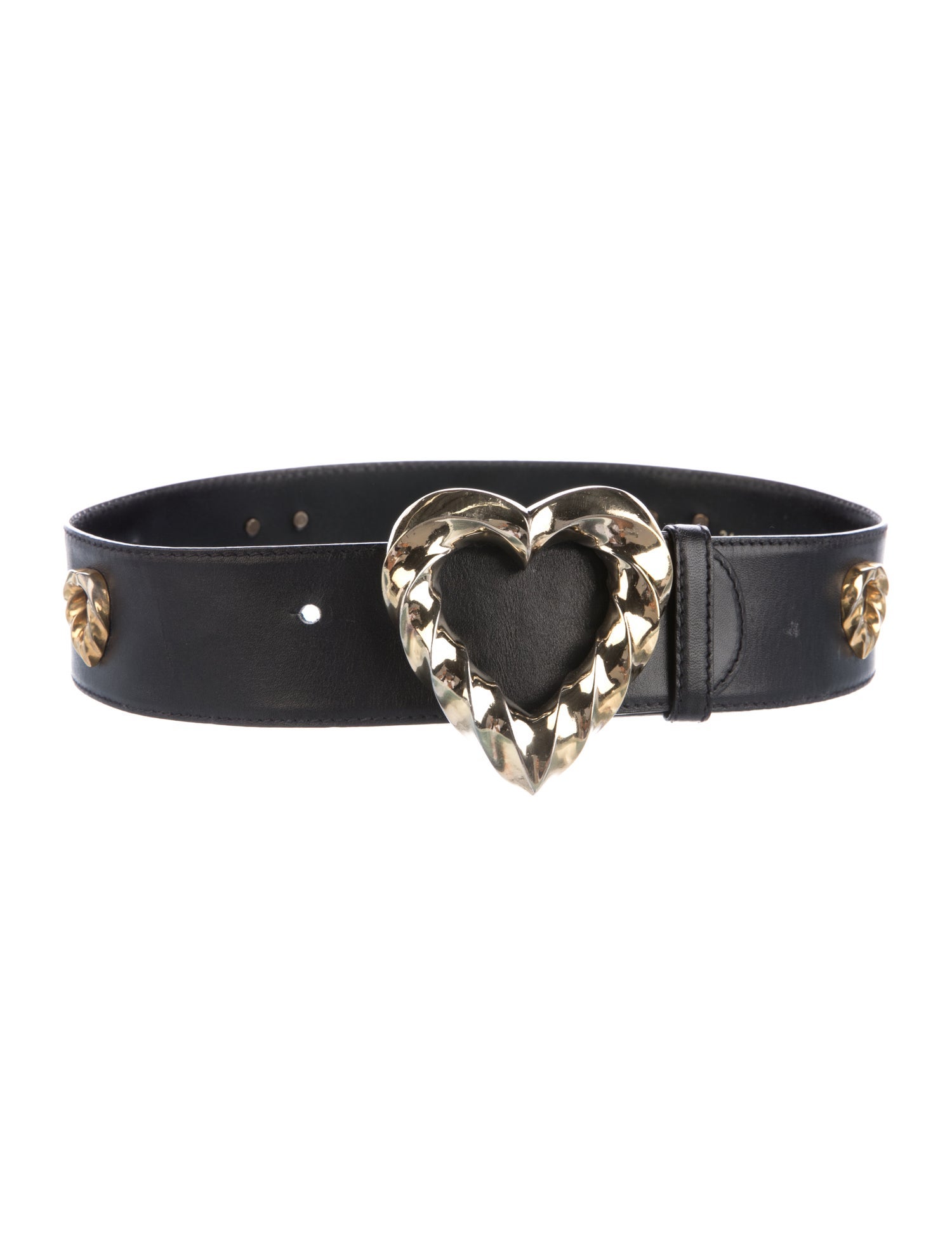 Escada Leather Studded Accents Belt