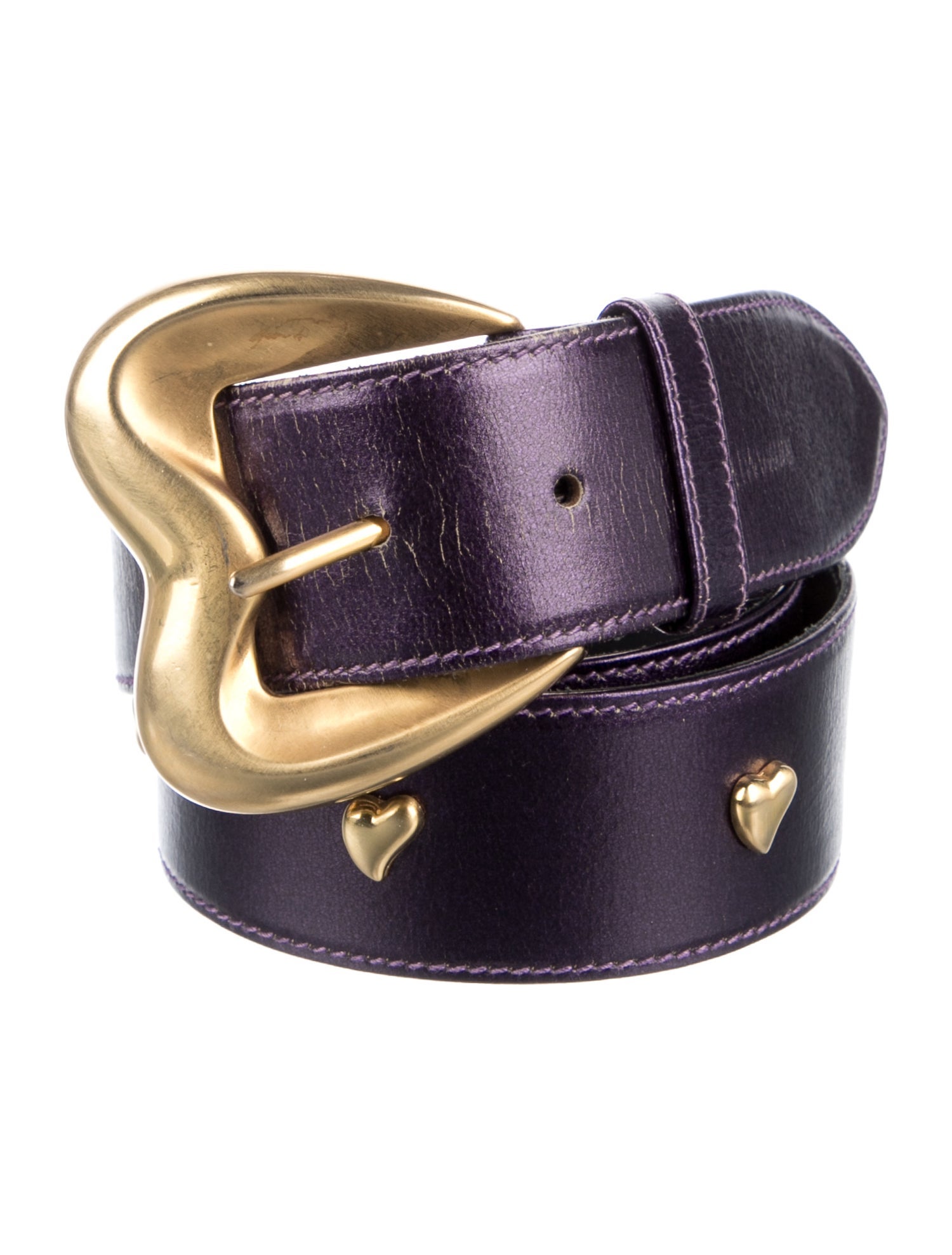 Escada Leather Studded Accents Waist Belt