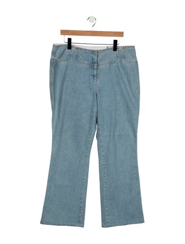 Pre-owned Escada Mid-rise Flared Jeans In Blue