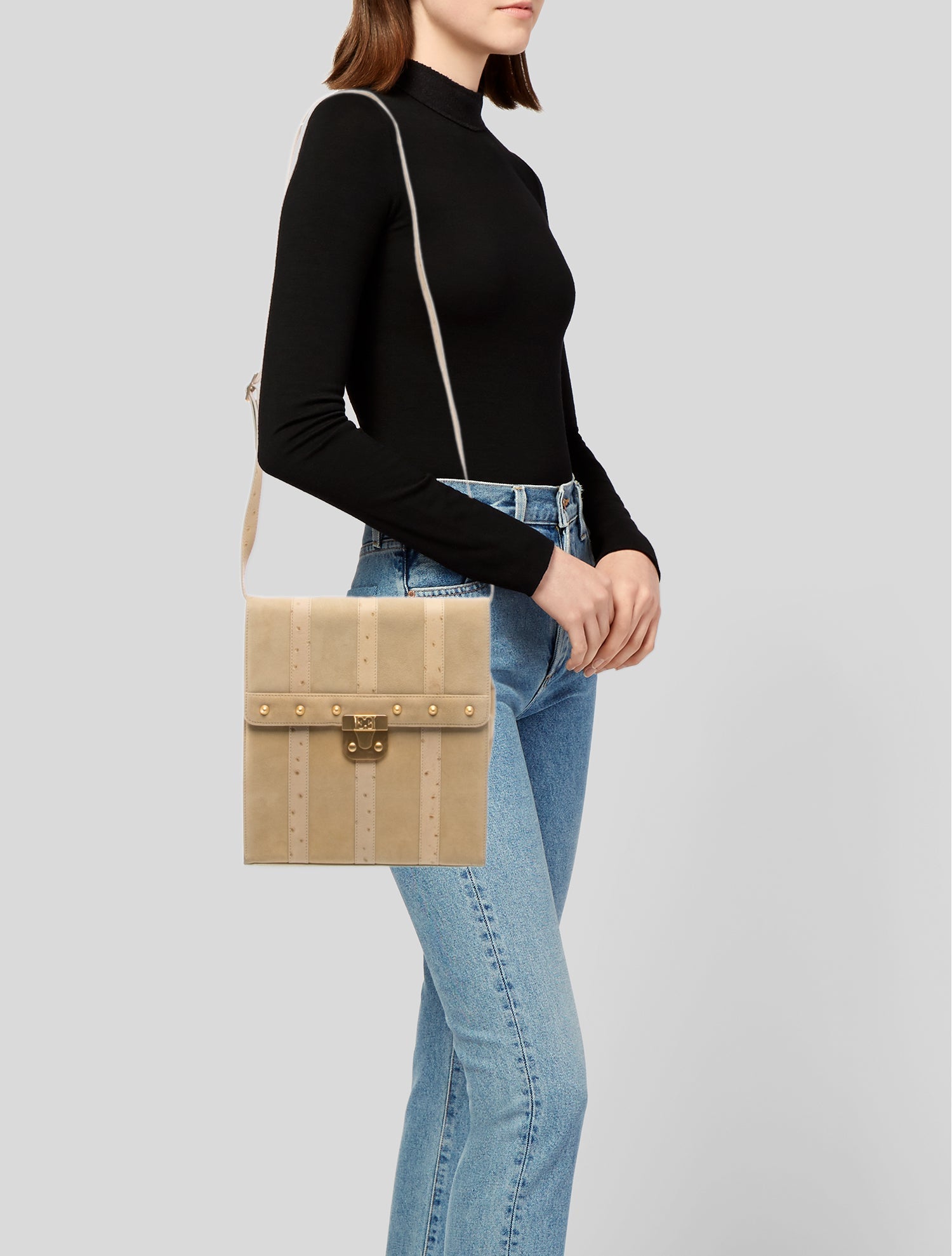 Escada Suede Messenger Bag Vintage