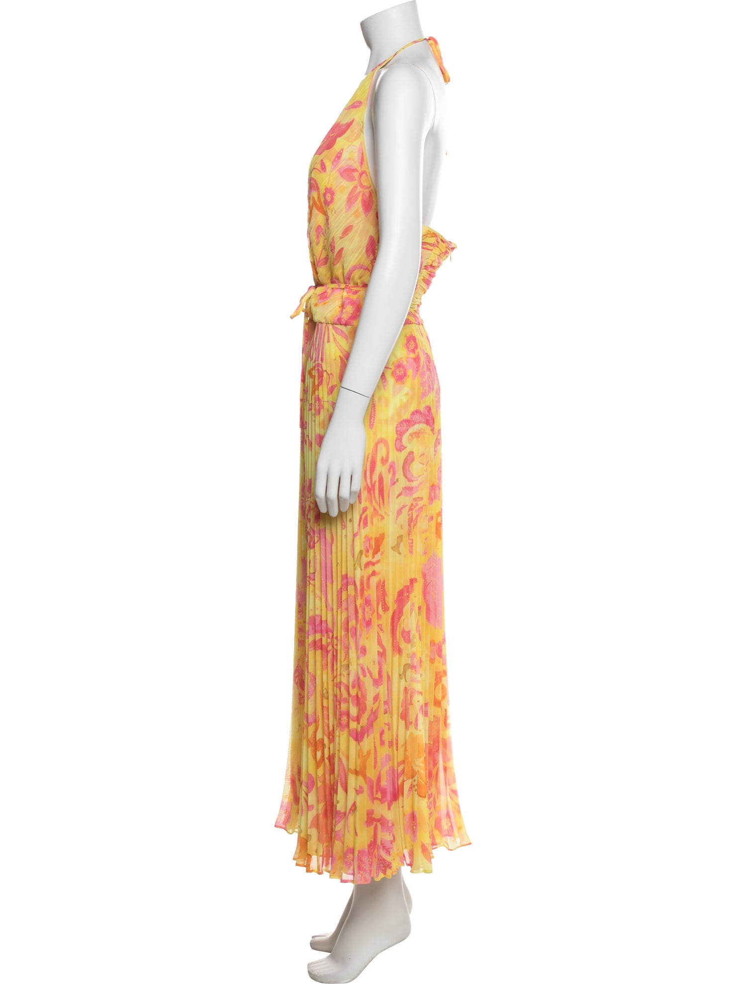Escada Floral Print Long Dress