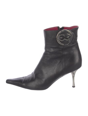 Pre-owned Escada Leather Boots In Black
