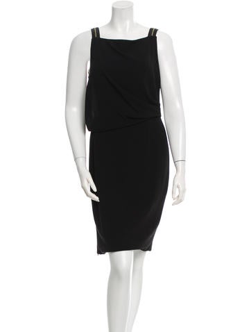 Escada Sleeveless Ruched Dress w/ Tags