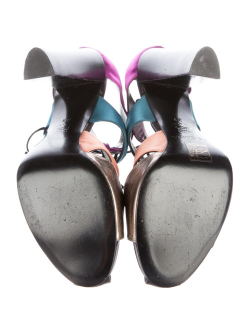 Escada Satin Cage Booties Shoes ESC22358 The RealReal