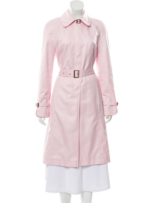 Escada Belted Long Coat Pink