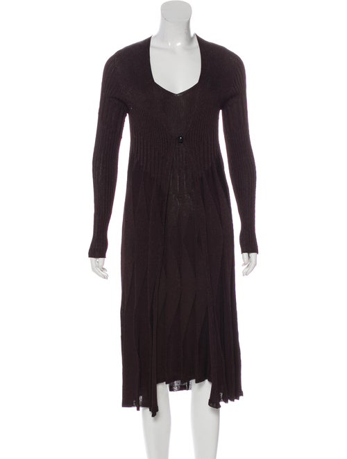 Escada Knit Metallic Dress Set metallic