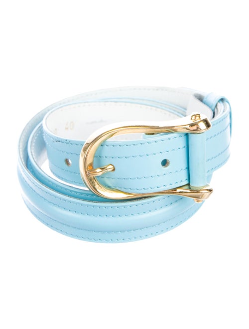 Escada Leather Buckle Belt gold