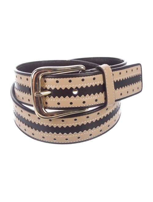 Escada Leather Buckle Belt Black