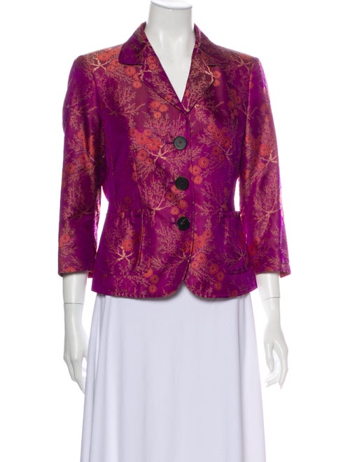 Escada Printed Blazer Purple