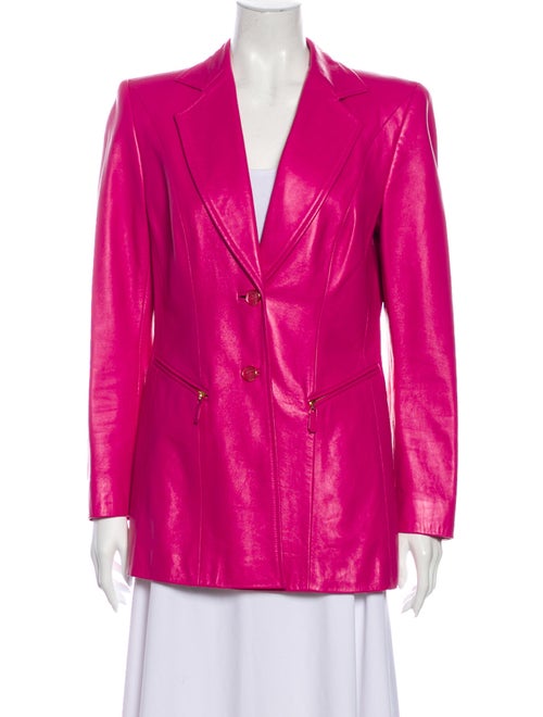 Escada Lamb Leather Blazer Pink