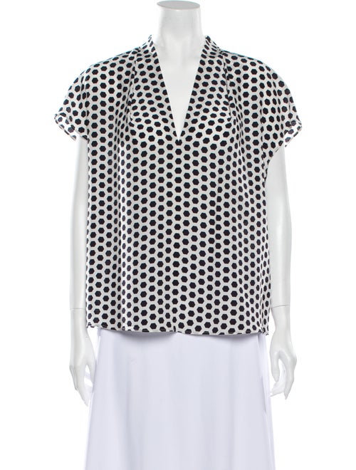 Escada Silk Printed Blouse Black